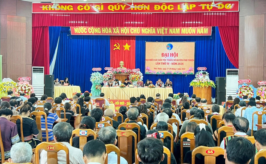 Huyện Phú Thiện tổ chức thành công Đại hội đại biểu các dân tộc thiểu số lần thứ IV-2024. Ảnh: P.D Huyện Phú Thiện tổ chức thành công Đại hội đại biểu các dân tộc thiểu số lần thứ IV-2024. Ảnh: P.D