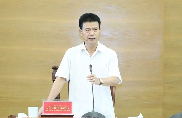 Phó Chủ tịch UBND tỉnh Vĩnh Phúc Vũ Chí Giang. Ảnh: CTV Phó Chủ tịch UBND tỉnh Vĩnh Phúc Vũ Chí Giang. Ảnh: CTV