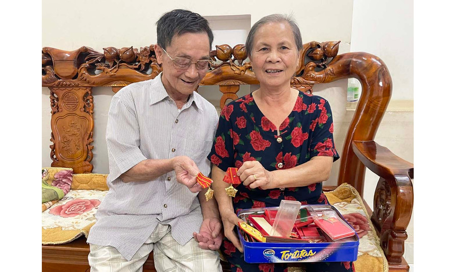 Vợ chồng cựu chiến binh Nguyễn Văn Bình-Lê Thị Anh Đào. Ảnh: P.D Vợ chồng cựu chiến binh Nguyễn Văn Bình-Lê Thị Anh Đào. Ảnh: P.D
