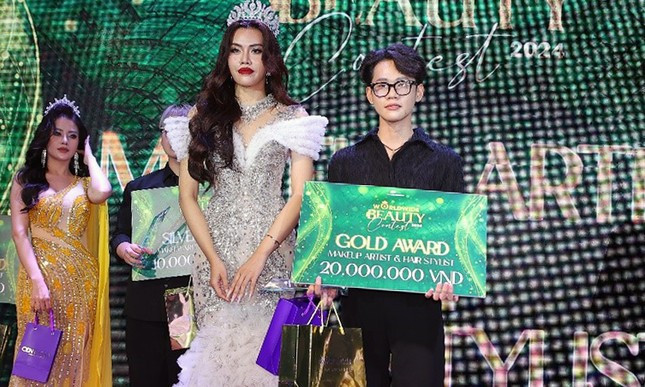 Ngô Vũ Duy đạt giải vàng hạng mục Trang điểm nghệ thuật. Ảnh: BTC Ngô Vũ Duy đạt giải vàng hạng mục Trang điểm nghệ thuật. Ảnh: BTC