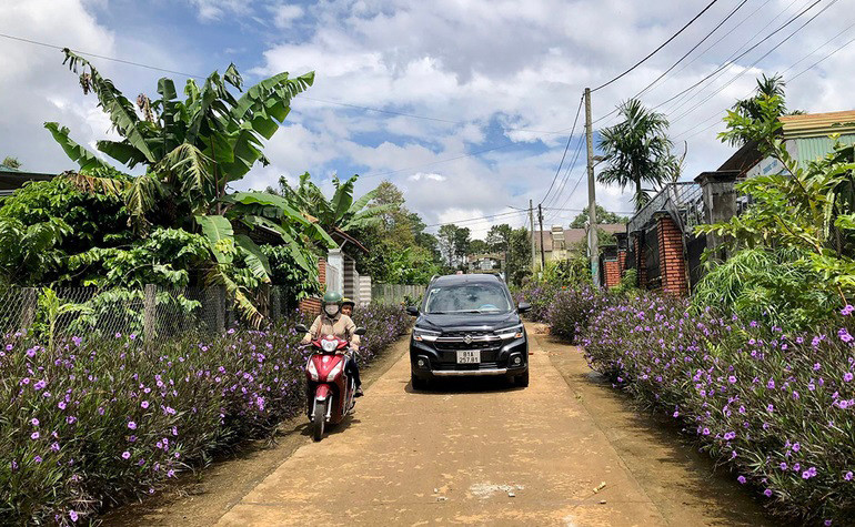 Đường vào làng Ia Nueng (xã Biển Hồ). Ảnh: N.S Đường vào làng Ia Nueng (xã Biển Hồ). Ảnh: N.S