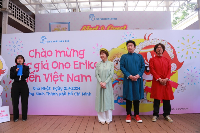 Sự kiện tác giả Ono Eriko cùng các cộng sự đến Việt Nam nhân Ngày Sách và Văn hóa đọc Việt Nam lần 3-2024 là tín hiệu vui cho ngành xuất bản lẫn việc khuyến đọc, khẳng định vai trò của xuất bản Việt Nam với đối tác nước ngoài. Ảnh: Đức Trung