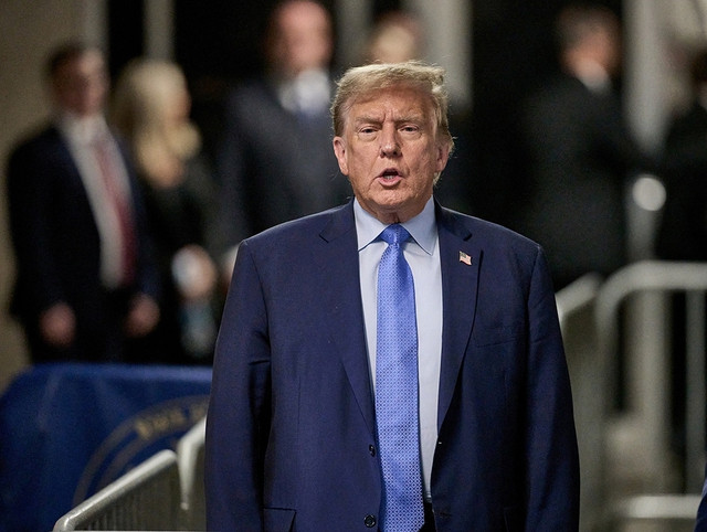 Cựu Tổng thống Mỹ Donald Trump tại Tòa án Hình sự Manhattan ở TP.New York (Mỹ) vào ngày 26.4 Cựu Tổng thống Mỹ Donald Trump tại Tòa án Hình sự Manhattan ở TP.New York (Mỹ) vào ngày 26.4