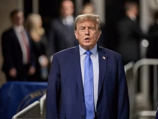 Cựu Tổng thống Mỹ Donald Trump tại Tòa án Hình sự Manhattan ở TP.New York (Mỹ) vào ngày 26.4