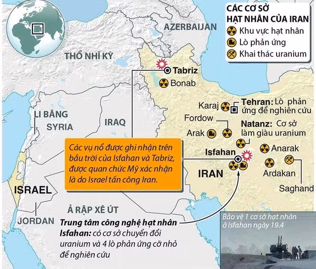 Toàn cảnh vụ tấn công được cho là do Israel thực hiện nhằm vào Iran ngày 19.4