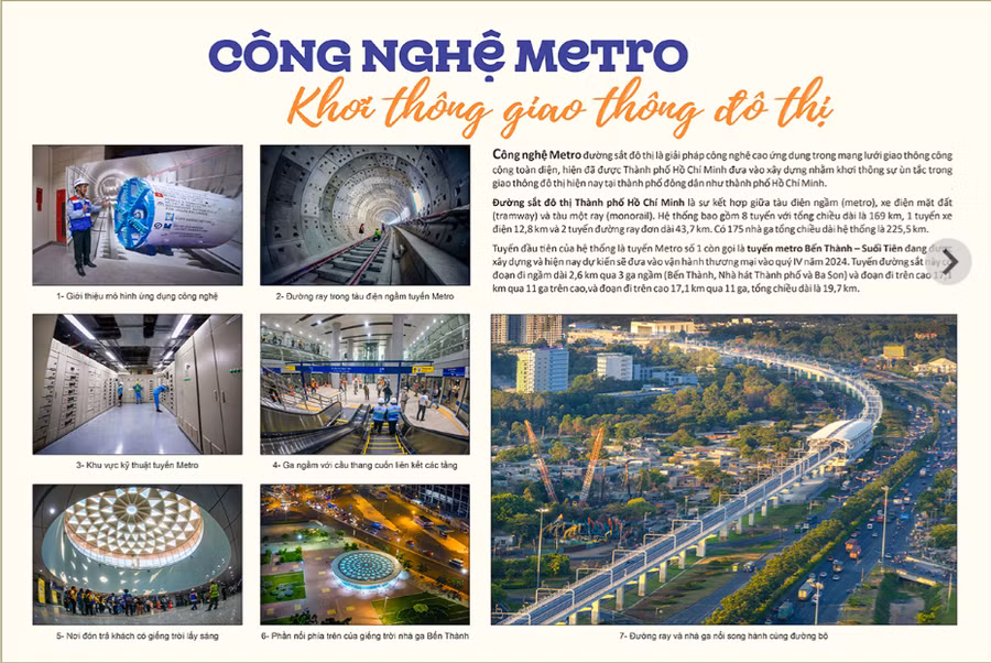 Bộ ảnh “Công nghệ Metro – Khơi thông giao thông đô thị” của tác giả Ngô Thị Thu Ba.