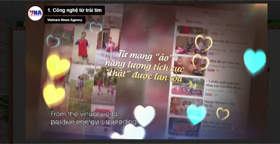Tác phẩm “Công nghệ từ trái tim” của tác giả Vũ Hồng Vân (Truyền hình Thông tấn) đã giành giải Nhất hạng mục Video. (Ảnh chụp màn hình) Tác phẩm “Công nghệ từ trái tim” của tác giả Vũ Hồng Vân (Truyền hình Thông tấn) đã giành giải Nhất hạng mục Video. (Ảnh chụp màn hình)