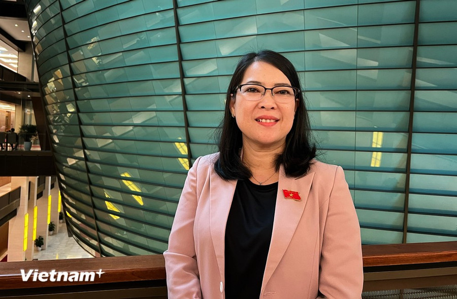 Đại biểu Nguyễn Thị Như Ý, Đoàn đại biểu Quốc hội Đồng Nai, Chủ tịch Liên đoàn Lao động tỉnh Đồng Nai. (Ảnh: Mai Mai/Vietnam+)