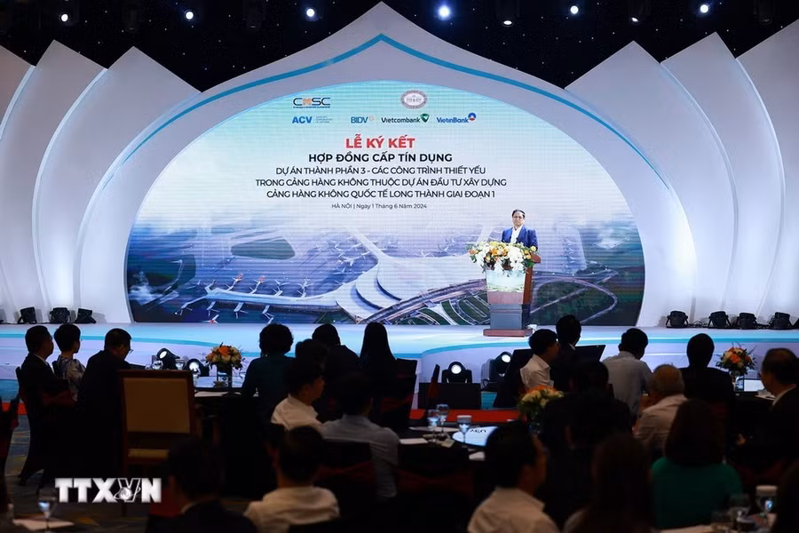 Thủ tướng Phạm Minh Chính phát biểu. (Ảnh: Dương Giang/TTXVN)