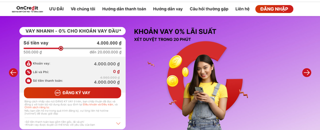 Website Oncredit.vn cho vay nặng lãi Website Oncredit.vn cho vay nặng lãi