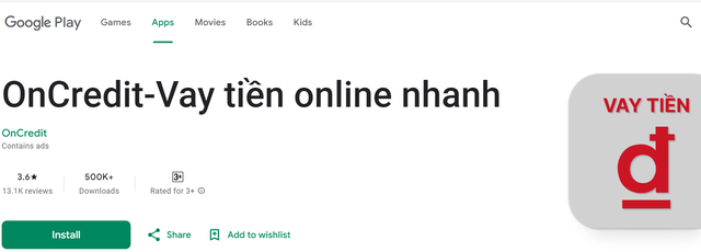 App Oncredit cho vay nặng lãi App Oncredit cho vay nặng lãi