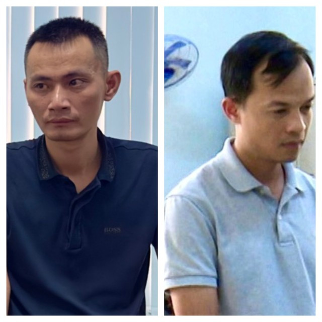 Bị can Bằng, Mạnh nghe công an tống đạt quyết định khởi tố và bắt tạm giam. Ảnh: Trọng Thức Bị can Bằng, Mạnh nghe công an tống đạt quyết định khởi tố và bắt tạm giam. Ảnh: Trọng Thức