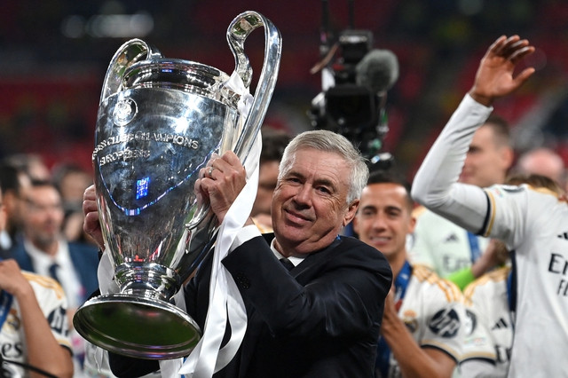 Ancelotti đã nâng kỷ lục vô địch Champions League với tư cách là HLV lên con số 5
