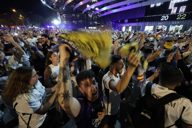 CĐV Real Madrid có 1 đêm không ngủ để ăn mừng chức vô địch Champions League