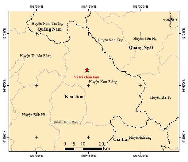Động đất với cường độ mạnh hiếm gặp xảy ra vào trưa nay Động đất với cường độ mạnh hiếm gặp xảy ra vào trưa nay