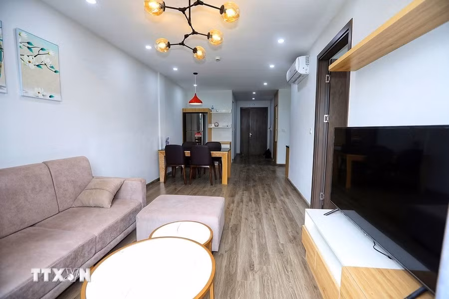 Một căn nhà mẫu tại khu nhà ở xã hội Đại Thịnh, huyện Mê Linh, Hà Nội. (Ảnh: Tuấn Anh/TTXVN) Một căn nhà mẫu tại khu nhà ở xã hội Đại Thịnh, huyện Mê Linh, Hà Nội. (Ảnh: Tuấn Anh/TTXVN)