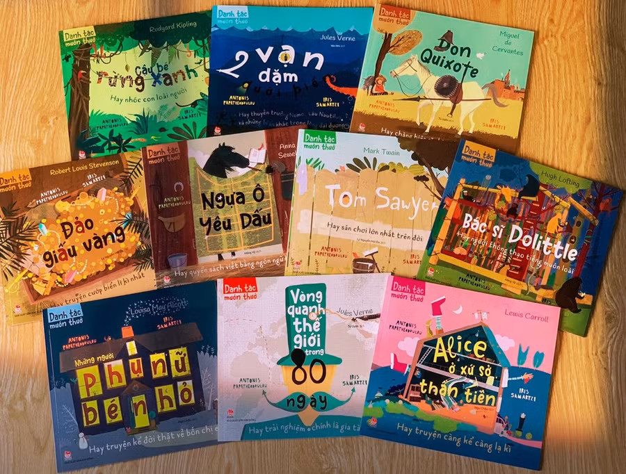 Các tác phẩm trong tủ sách Danh tác muôn thuở do NXB Kim Đồng ấn hành