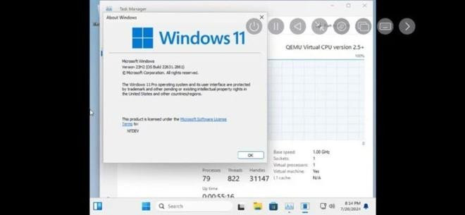 Một số hình ảnh chạy tiny11 core trên iPhone 15 Pro được NTDEV chia sẻ