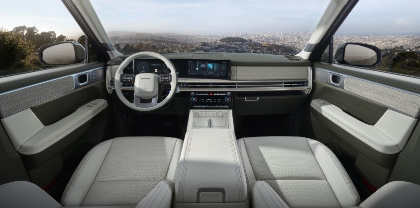 Nội thất của Santa Fe 2024 được làm tối giản nhưng vẫn toát lên vẻ sang trọng, hiện đại. Ảnh: ST Nội thất của Santa Fe 2024 được làm tối giản nhưng vẫn toát lên vẻ sang trọng, hiện đại. Ảnh: ST