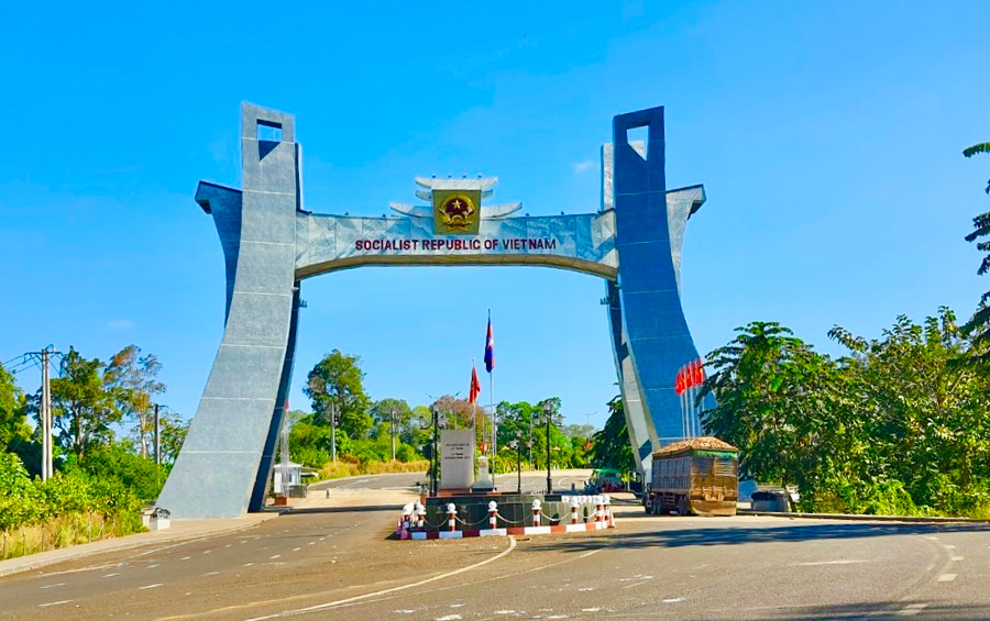 Cửa khẩu Quốc tế Lệ Thanh là một trong những ưu thế để Đức Cơ khai thác tiềm năng về kinh tế-xã hội, giao lưu quốc tế. Ảnh: Hà Duy