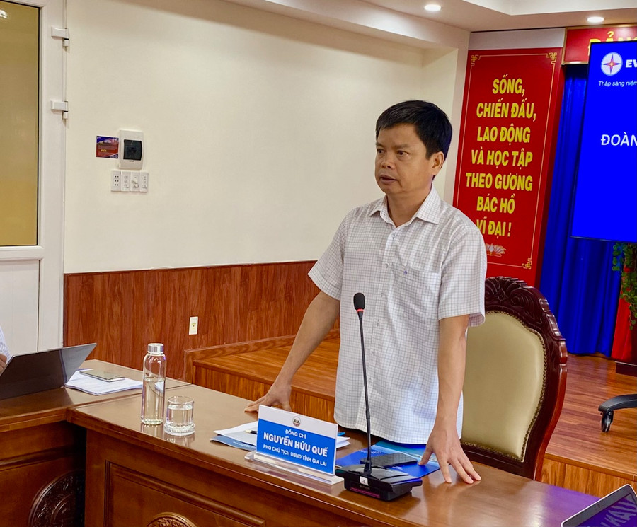 Phó Chủ tịch UBND tỉnh phát biểu chỉ đạo tại buổi làm việc. Ảnh: Hà Duy Phó Chủ tịch UBND tỉnh phát biểu chỉ đạo tại buổi làm việc. Ảnh: Hà Duy