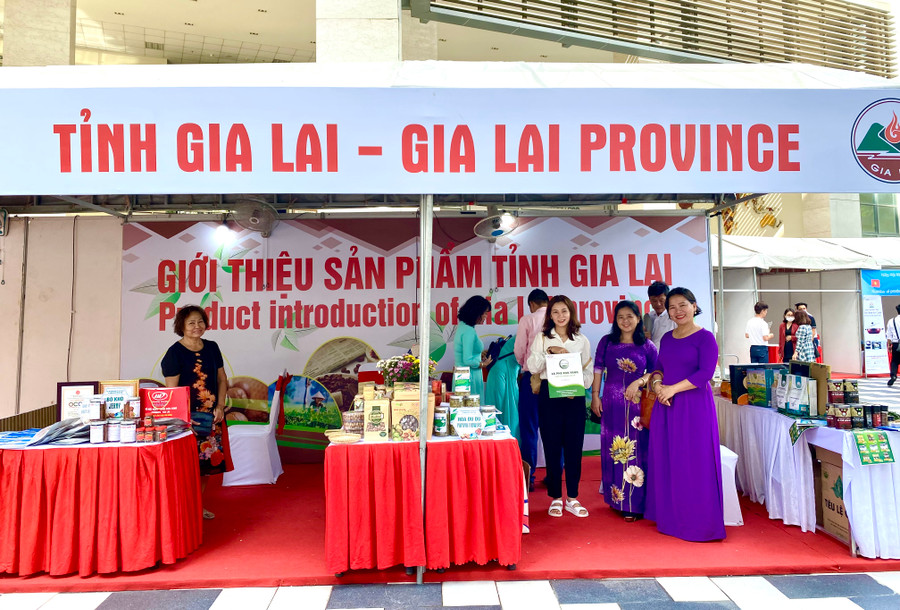 Các sản phẩm công nghiệp, nông nghiệp tiêu biểu của Gia Lai nhận được nhiều sự quan tâm và yêu thích của khách hàng trong và ngoài nước. Ảnh: Hà Duy