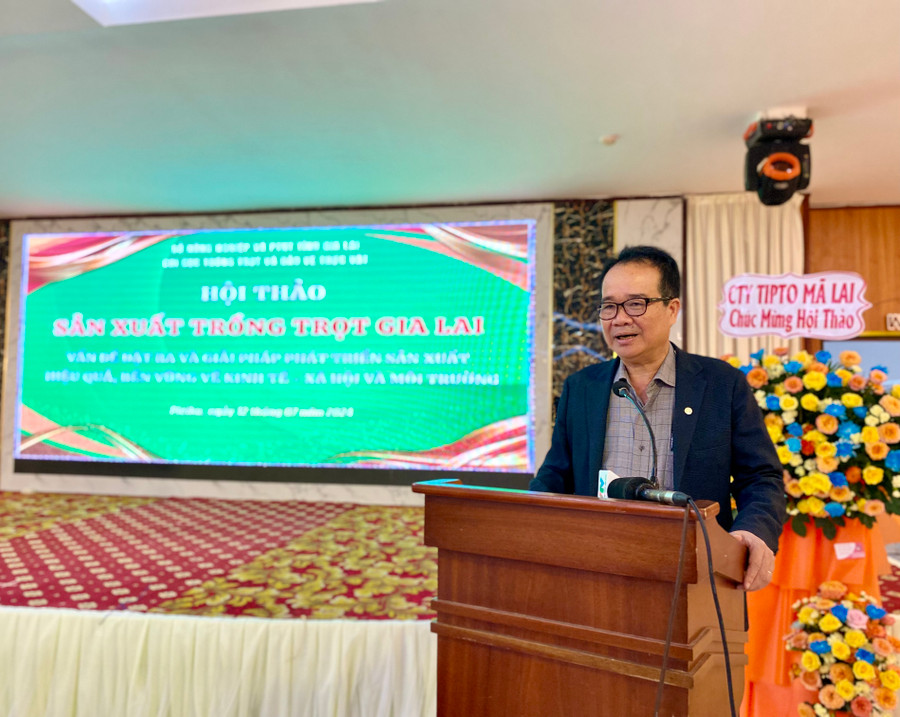 Ông Lưu Trung Nghĩa-Giám đốc Sở Nông nghiệp và PTNT phát biểu khai mạc hội thảo. Ảnh: Hà Duy Ông Lưu Trung Nghĩa-Giám đốc Sở Nông nghiệp và PTNT phát biểu khai mạc hội thảo. Ảnh: Hà Duy