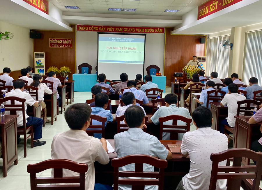 Quang cảnh buổi tập huấn công tác xúc tiến đầu tư năm 2024. Ảnh: Hà Duy Quang cảnh buổi tập huấn công tác xúc tiến đầu tư năm 2024. Ảnh: Hà Duy