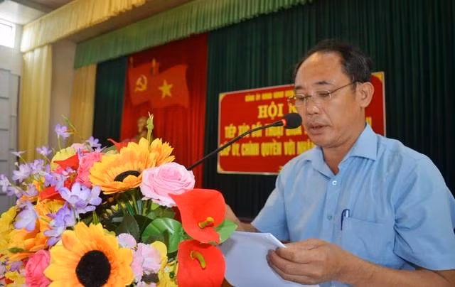 Bị can Nguyễn Văn Ba khi đang giữ chức Chủ tịch UBND xã Đoan Hùng, H.Hưng Hà