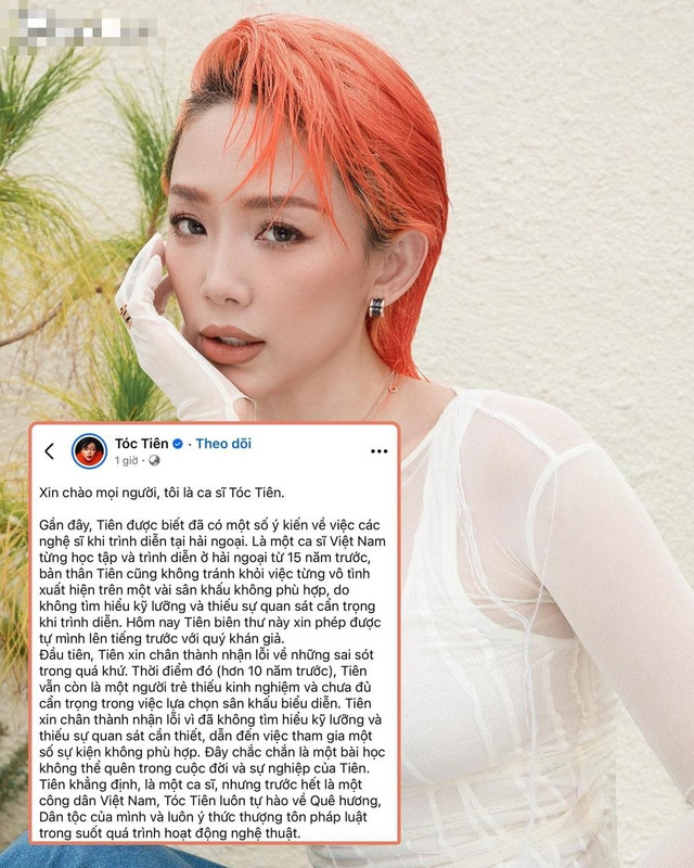 Tóc Tiên lên tiếng xin lỗi trước khi bị “phốt” Tóc Tiên lên tiếng xin lỗi trước khi bị “phốt”