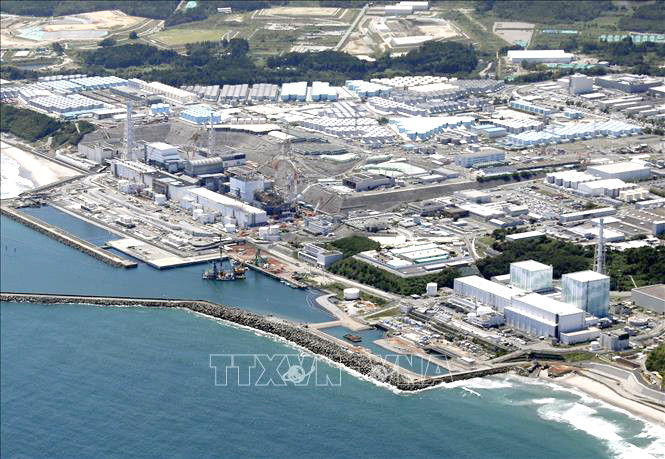 Nhà máy điện hạt nhân Fukushima Daiichi ở tỉnh Fukushima, Nhật Bản. Ảnh: Kyodo/TTXVN Nhà máy điện hạt nhân Fukushima Daiichi ở tỉnh Fukushima, Nhật Bản. Ảnh: Kyodo/TTXVN