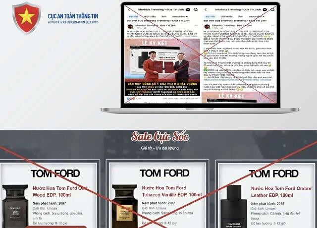 Các đối tượng lừa đảo đã chỉnh sửa, cắt ghép ảnh tỉ phú Phạm Nhật Vượng và NSND Xuân Bắc nhằm lợi dụng hình ảnh để trục lợi, lừa đảo người tiêu dùng