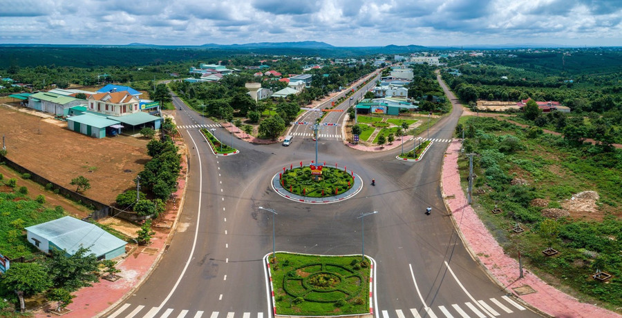 Huyện Ia Grai đã vẽ xong sơ đồ đường chạy ngày chạy đồng hành vì bình yên biên giới. Ảnh: Thiên Di