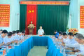 Phó Bí thư Tỉnh ủy Châu Ngọc Tuấn phát biểu tại buổi làm việc với các xã, phường.