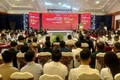Ông Phạm Anh Tuấn-Chủ tịch UBND tỉnh cùng đại diện lãnh đạo Hội Doanh nhân trẻ Việt Nam chủ trì Diễn đàn kinh tế tư nhân Việt Nam 2025 cụm Nam Trung Bộ và Tây Nguyên. Ảnh: Hà Duy