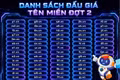 Danh sách các tên miền .vn hai ký tự chuẩn bị bước vào phiên đấu giá.