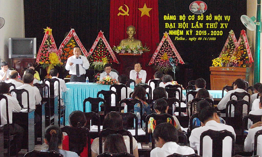 Đại hội Đảng bộ Sở Nội vụ lần thứ XV. Ảnh: Thanh Nhật