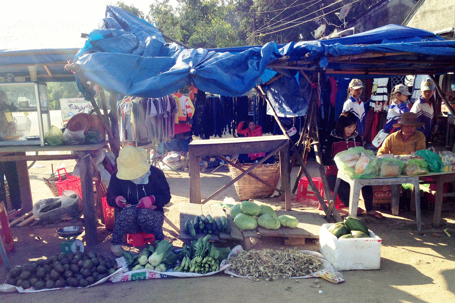 Chợ quê là nơi trao đổi, mua bán những món “cây nhà lá vườn”. Ảnh: P.V Chợ quê là nơi trao đổi, mua bán những món “cây nhà lá vườn”. Ảnh: P.V
