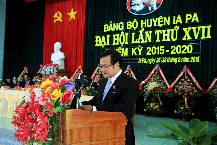 Đồng chí Võ Anh Tuấn đắc cử chức danh Bí thư Huyện ủy Ia Pa. Ảnh: V.N Đồng chí Võ Anh Tuấn đắc cử chức danh Bí thư Huyện ủy Ia Pa. Ảnh: V.N