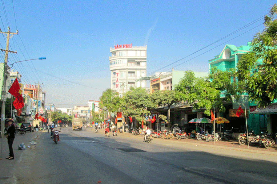 Một góc thị xã An Khê ngày nay. Ảnh: H.T Một góc thị xã An Khê ngày nay. Ảnh: H.T