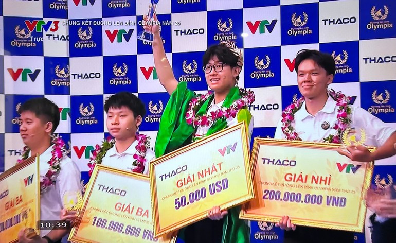 Trần Bùi Bảo Khánh giành giải Nhất Đường lên đỉnh Olympia năm 2025 Trần Bùi Bảo Khánh giành giải Nhất Đường lên đỉnh Olympia năm 2025