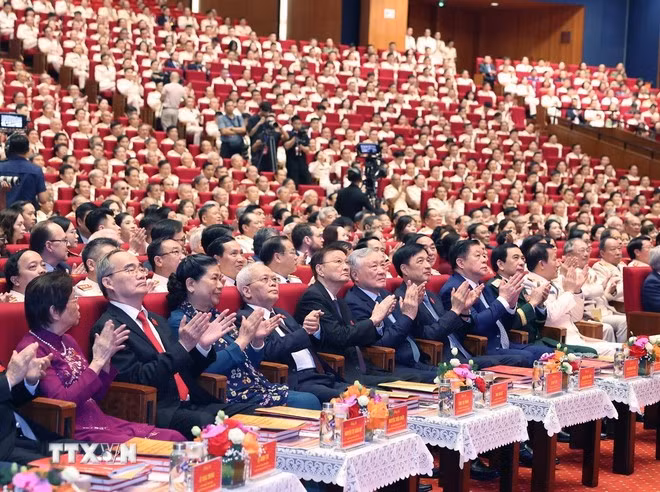 Các đại biểu dự Lễ kỷ niệm. (Ảnh: Thống Nhất/TTXVN)