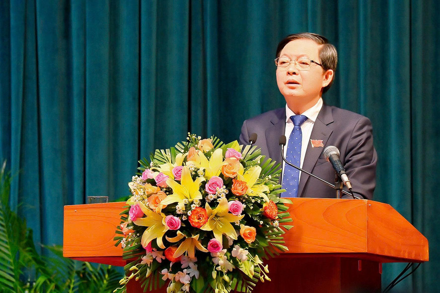 Ủy viên Ban Chấp hành Trung ương Đảng, Bí thư Tỉnh ủy Gia Lai Hồ Quốc Dũng phát biểu chỉ đạo tại kỳ họp. Ảnh: Đức Thụy z6759778220095-a892f204ca2aae160f953cb02f9130a7.jpg