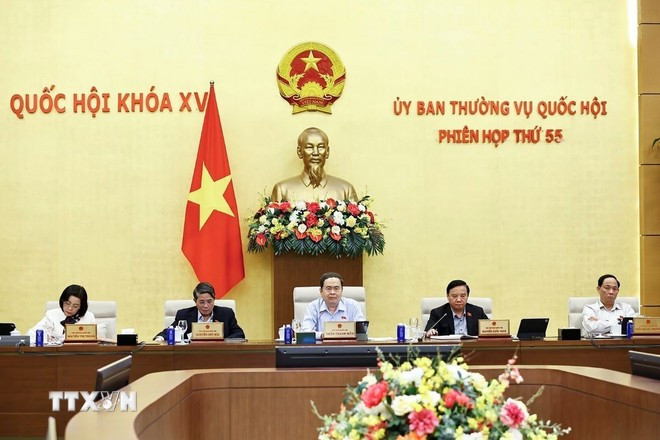 Chủ tịch Quốc hội Trần Thanh Mẫn phát biểu. Ảnh: Doãn Tấn/TTXVN