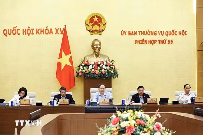 Chủ tịch Quốc hội Trần Thanh Mẫn phát biểu. Ảnh: Doãn Tấn/TTXVN