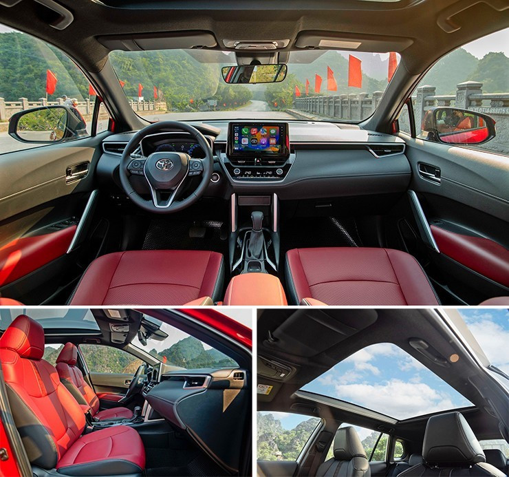 Toyota Corolla Cross 2025 có nội thất rộng rãi, nhiều tiện nghi. Ảnh: ST gia-xe-toyota-corolla-cross-lan-banh-kem-uu-dai-thang-5-2025-5-1747566595-894-width740height693.jpg