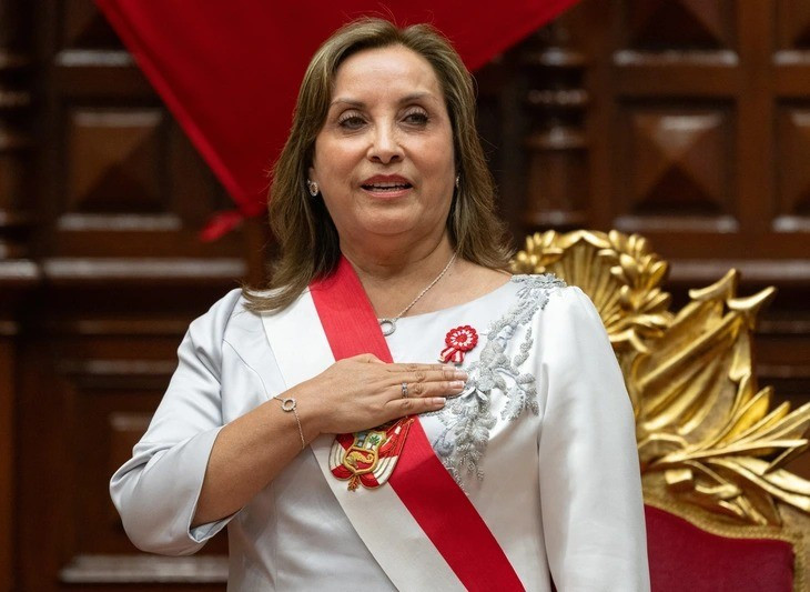 Tổng thống Peru Dina Boluarte bị quốc hội phế truất. Ảnh: AFP 2-3946.jpg