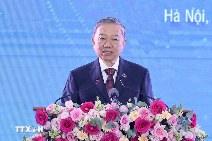 Tổng Bí thư Tô Lâm phát biểu tại lễ kỷ niệm. (Ảnh: Lâm Khánh/TTXVN) le-ky-niem-80-nam-ngay-tru.jpg