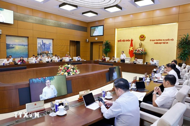 Chủ tịch Quốc hội Trần Thanh Mẫn phát biểu khai mạc phiên họp. (Ảnh: Doãn Tấn/TTXVN) Chủ tịch Quốc hội Trần Thanh Mẫn phát biểu khai mạc phiên họp. (Ảnh: Doãn Tấn/TTXVN)