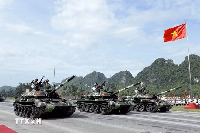 Khối xe Tăng thiết giáp. (Ảnh: Tuấn Anh/TTXVN)